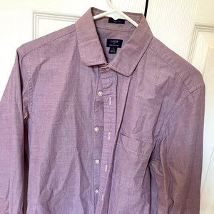 J Crew Medium button up. Burgundy, great condition.